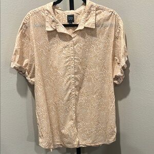 GAP Light Tan Patterned Shirt